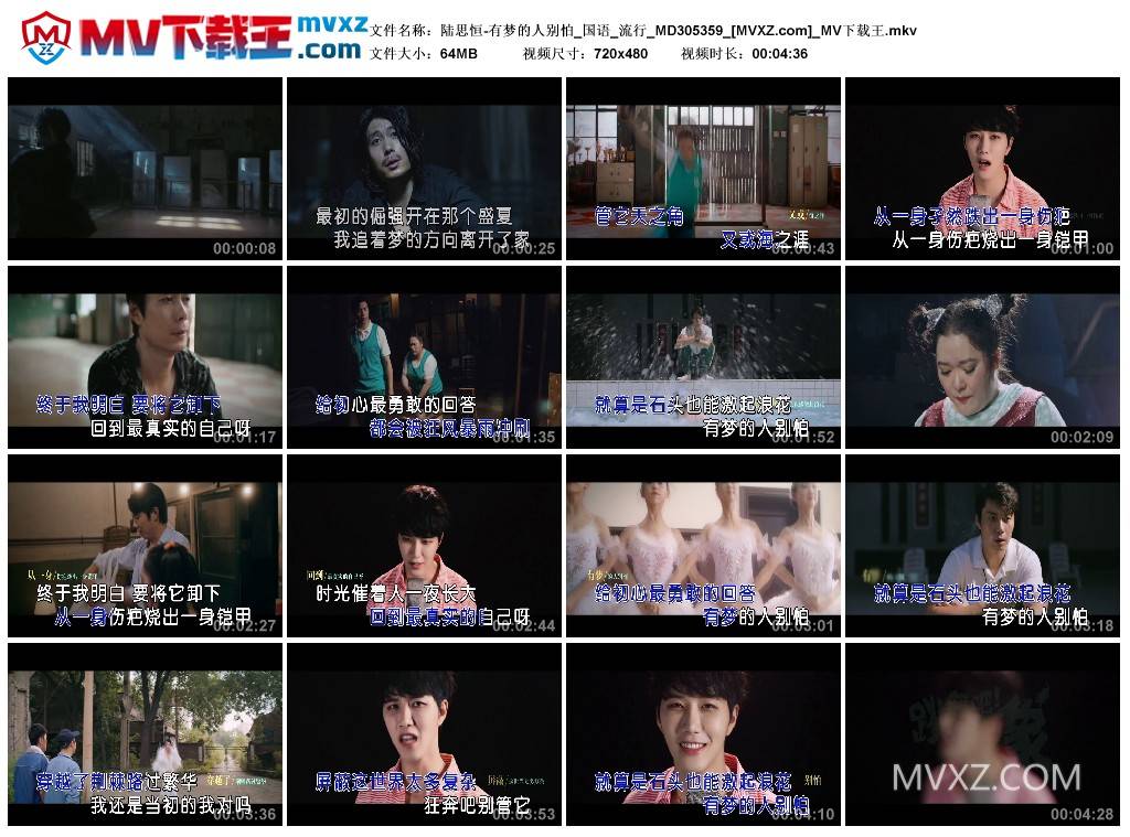 陆思恒-有梦的人别怕_国语_流行_MD305359